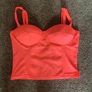 Neon Pink Bralette - Cropped Top